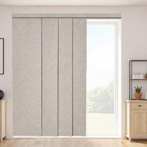 Flächenvorhänge, ausziehbare Schiene von 116 cm bis 218 cm (B), zuschneidbare Flächenvorhänge bis 243 cm (H), Vertikale Verdunkelungs-Schiebegardinen für Schiebetüren Terrassentüren Braun MBGDBYCW458826NTFV0