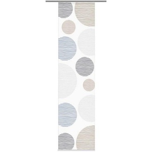 Xxxl Flächenvorhang, Anthrazit, Textil, Kreise, 60x245 cm, mit Paneelwagen, Seidenoptik, Metallabschlussleisten, Wohntextilien, Gardinen & Vorhänge,