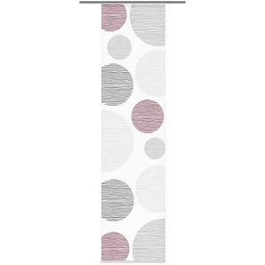 Xxxl Flächenvorhang, Bordeaux, Textil, Kreise, 60x245 cm, mit Paneelwagen, Seidenoptik, Metallabschlussleisten, Wohntextilien, Gardinen & Vorhänge,
