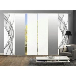 Xxxl Flächenvorhang, Grau, Textil, Abstraktes, 6x60x245 cm, mit Paneelwagen, Seidenoptik, Wohntextilien, Gardinen & Vorhänge, Schiebegardinen