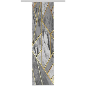 Flächenvorhang, Grau, Textil, Abstraktes, 60x245 cm, mit Paneelwagen, Wohntextilien, Gardinen & Vorhänge, Schiebegardinen