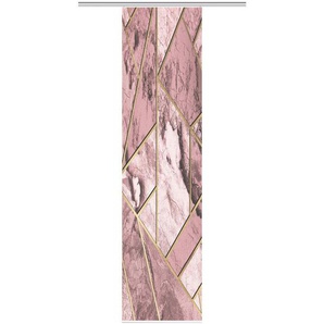 Flächenvorhang Signum, Rosa, Textil, Abstraktes, 60x245 cm, mit Paneelwagen, Wohntextilien, Gardinen & Vorhänge, Schiebegardinen