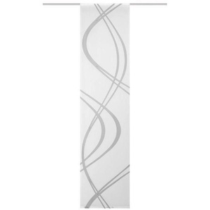Flächenvorhang, Grau, Textil, Wellen, 60x245 cm, mit Beschwerungsstab, Paneelwagen, Wohntextilien, Gardinen & Vorhänge, Schiebegardinen