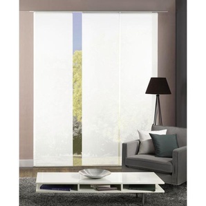 Xxxl Flächenvorhang, Weiß, Textil, Uni, 3x60x245 cm, mit Beschwerungsstab, Flauschband, Paneelwagen, Seidenoptik, Wohntextilien, Gardinen & Vorhänge,