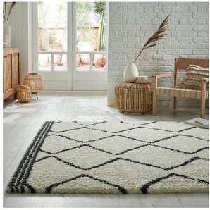 FLAIR RUGS Hochflor-Teppich RIAD, rechteckig, Höhe: 40 mm, Berber Muster