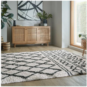 FLAIR RUGS Hochflor-Teppich SOUQ LINES, rechteckig, Höhe: 40 mm, Souq Lines Teppich im Berber-Stil