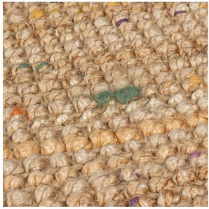 FLAIR RUGS Läufer Jute Boucle, rechteckig, Höhe: 7 mm, aus 100% Jute, mit Fransen, aus Naturfasern