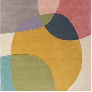 FLAIR RUGS Wollteppich Glow, rechteckig, Höhe: 8 mm, fußbodenheizungsgeeignet, mit Hoch-Tief-Effekt, gemustert
