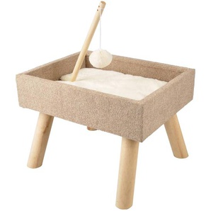FLAMINGO Katzenbett mit Spielzeug Scandi Beige 43,5x40x54,5 cm 560553