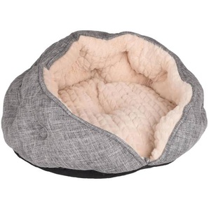 FLAMINGO Katzenhöhle Zupo 49x49x25 cm Rund Grau und Creme