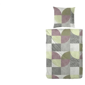 Flanell Bettwäsche-Set - grün - Materialmix - 135 cm - 1 cm | Möbel Kraft