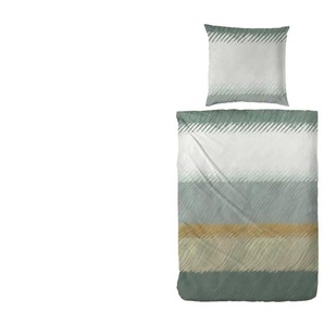 Flanell Bettwäsche-Set - grün - Materialmix - 155 cm - 1 cm | Möbel Kraft