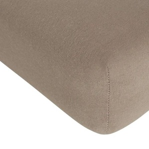 Flanell Spannbetttuch | braun | 100 cm |