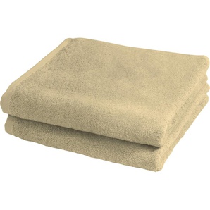Badetuch FLEURESSE 2828 Handtücher Gr. B/L: 90 cm x 200 cm (1 St.), bunt (beige, hellbraun) Badetücher Handtücher hochwertig und unifarben