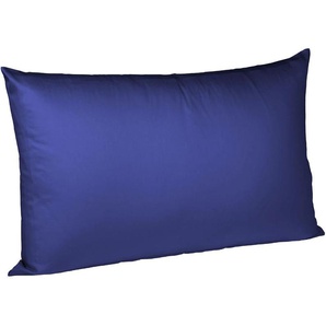 Kissenbezug FLEURESSE Colours Mako Satin, 100% Baumwolle, mit Reißverschluss Kissenbezüge Gr. B/L: 40 cm x 60 cm, 2 St., Mako-Satin, blau (royal) Kissenbezüge uni Kissenhülle in diversen Größen, mercerisiert und supergekämmt