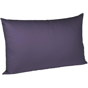Kissenbezug FLEURESSE Colours Mako Satin, 100% Baumwolle, mit Reißverschluss Kissenbezüge Gr. B/L: 40 cm x 60 cm, 2 St., Mako-Satin, lila (lavendel) Kissenbezüge uni Kissenhülle in diversen Größen, mercerisiert und supergekämmt