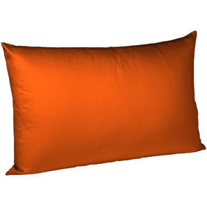 Kissenbezug FLEURESSE Colours Mako Satin, 100% Baumwolle, mit Reißverschluss Kissenbezüge Gr. B/L: 40 cm x 60 cm, 2 St., Mako-Satin, rot (chili) Kissenbezüge uni Kissenhülle in diversen Größen, mercerisiert und supergekämmt