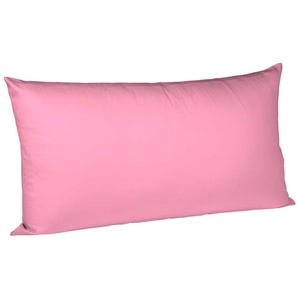 Kissenbezug FLEURESSE Colours Mako Satin, 100% Baumwolle, mit Reißverschluss Kissenbezüge Gr. B/L: 40 cm x 80 cm, 2 St., Mako-Satin, pink Kissenbezüge uni Kissenhülle in diversen Größen, mercerisiert und supergekämmt