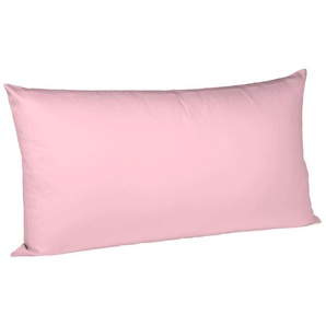 Kissenbezug FLEURESSE Colours Mako Satin, 100% Baumwolle, mit Reißverschluss Kissenbezüge Gr. B/L: 40 cm x 80 cm, 2 St., Mako-Satin, rosa (rose) Kissenbezüge uni Kissenhülle in diversen Größen, mercerisiert und supergekämmt