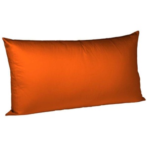 Kissenbezug FLEURESSE Colours Mako Satin, 100% Baumwolle, mit Reißverschluss Kissenbezüge Gr. B/L: 40 cm x 80 cm, 2 St., Mako-Satin, rot (chili) Kissenbezüge uni Kissenhülle in diversen Größen, mercerisiert und supergekämmt