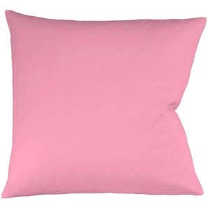 Kissenbezug FLEURESSE Colours Mako Satin, 100% Baumwolle, mit Reißverschluss Kissenbezüge Gr. B/L: 40 cm x 40 cm, 2 St., Mako-Satin, pink Kissenbezüge uni Kissenhülle in diversen Größen, mercerisiert und supergekämmt