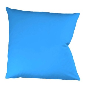 Kissenbezug FLEURESSE Colours Mako Satin, 100% Baumwolle, mit Reißverschluss Kissenbezüge Gr. B/L: 80 cm x 80 cm, 2 St., Mako-Satin, blau (meeresblau) Kissenbezüge uni Kissenhülle in diversen Größen, mercerisiert und supergekämmt
