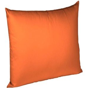 Kissenbezug FLEURESSE Colours Mako Satin, 100% Baumwolle, mit Reißverschluss Kissenbezüge Gr. B/L: 80 cm x 80 cm, 2 St., Mako-Satin, orange (terrakotta) Kissenbezüge uni Kissenhülle in diversen Größen, mercerisiert und supergekämmt