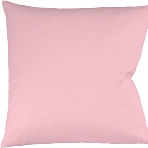 Kissenbezug FLEURESSE Colours Mako Satin, 100% Baumwolle, mit Reißverschluss Kissenbezüge Gr. B/L: 80 cm x 80 cm, 2 St., Mako-Satin, rosa (rose) Kissenbezüge uni Kissenhülle in diversen Größen, mercerisiert und supergekämmt