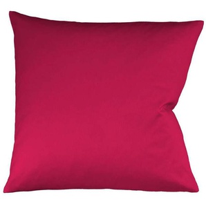 Kissenbezug FLEURESSE Colours Mako Satin, 100% Baumwolle, mit Reißverschluss Kissenbezüge Gr. B/L: 80 cm x 80 cm, 2 St., Mako-Satin, rot (kirsche) Kissenbezüge uni Kissenhülle in diversen Größen, mercerisiert und supergekämmt