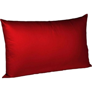 Kissenbezug FLEURESSE Colours Interlock Jersey Kissenbezüge Gr. B/L: 40 cm x 60 cm, 2 St., Interlock-Jersey, rot (bordeaux) Kissenbezüge uni in bügelfreier Interlock Qualität