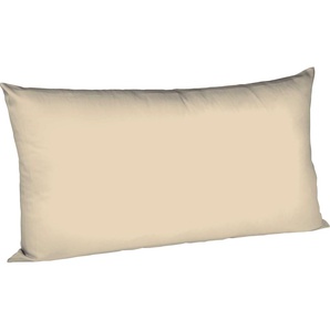 Kissenbezug FLEURESSE Colours Interlock Jersey Kissenbezüge Gr. B/L: 40 cm x 80 cm, 2 St., Interlock-Jersey, beige Kissenbezüge uni in bügelfreier Interlock Qualität