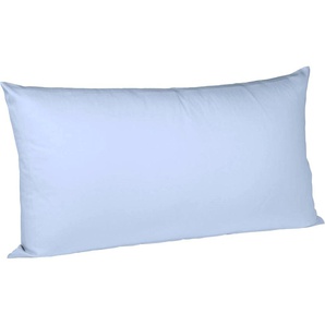 Kissenbezug FLEURESSE Colours Interlock Jersey Kissenbezüge Gr. B/L: 40 cm x 80 cm, 2 St., Interlock-Jersey, blau (bleu) Kissenbezüge uni in bügelfreier Interlock Qualität