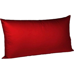 Kissenbezug FLEURESSE Colours Interlock Jersey Kissenbezüge Gr. B/L: 40 cm x 80 cm, 2 St., Interlock-Jersey, rot (bordeaux) Kissenbezüge uni in bügelfreier Interlock Qualität