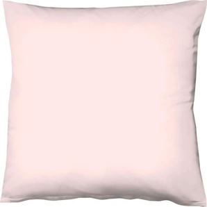 Kissenbezug FLEURESSE Colours Interlock Jersey Kissenbezüge Gr. B/L: 40 cm x 40 cm, 2 St., Interlock-Jersey, rosa (rosé) Kissenbezüge uni in bügelfreier Interlock Qualität