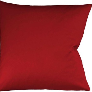 Kissenbezug FLEURESSE Colours Interlock Jersey Kissenbezüge Gr. B/L: 40 cm x 40 cm, 2 St., Interlock-Jersey, rot (bordeaux) Kissenbezüge uni in bügelfreier Interlock Qualität