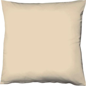 Kissenbezug FLEURESSE Colours Interlock Jersey Kissenbezüge Gr. B/L: 80 cm x 80 cm, 2 St., Interlock-Jersey, beige Kissenbezüge uni in bügelfreier Interlock Qualität