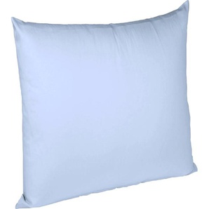 Kissenbezug FLEURESSE Colours Interlock Jersey Kissenbezüge Gr. B/L: 80 cm x 80 cm, 2 St., Interlock-Jersey, blau (bleu) Kissenbezüge uni in bügelfreier Interlock Qualität