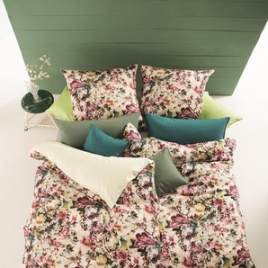 Fleuresse Mako-Satin Bettwäsche 155x220 Fleurose Rosen Vögel rose 113949-4