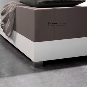 Spannbettlaken FLEURESSE Comfort XL Bettlaken Gr. B/L: 140-160 cm x 200-220 cm (1 St.), Mako-Jersey, 40 cm, braun (espresso) Spannbettlaken Laken mit Elasthan für besonders hohe Matratzen