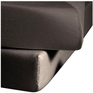 Spannbettlaken FLEURESSE Jenny C Bettlaken Gr. B/L: 90-100 cm x 220 cm (1 St.), Mako-Jersey, 18 cm, braun (espresso) Spannbettlaken Laken aus feinfädigem Mako-Jersey