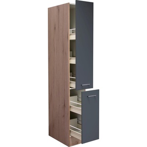 Apothekerschrank FLEX-WELL Morena Schränke Gr. B/H/T: 30 cm x 200 cm x 57,1 cm, 2 St., grau (basaltgrau, san remo eiche) Apothekerschränke (B x H T) 30 200 57 cm, mit 5 Ablagen