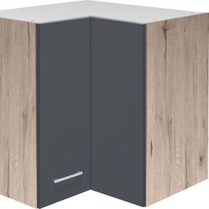 Eckhängeschrank FLEX-WELL Morena Schränke Gr. B/H/T: 60 cm x 54,8 cm x 32 cm, 2 St., grau (basaltgrau, san remo eiche) Küchenhängeschrank Eckhängeschrank (B x H T) 60 54,8 32 cm - als Ecklösung