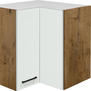 Eckhängeschrank FLEX-WELL Vintea Schränke Gr. B/H/T: 60 cm x 54,8 cm x 32 cm, 2 St., beige (magnolia matt, lancelot oak) Küchenhängeschrank Eckhängeschrank (B x H T) 60 54,8 32 cm, als Ecklösung