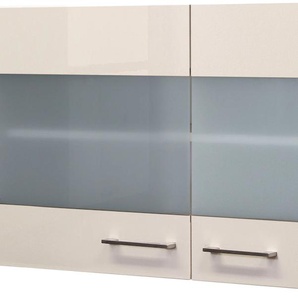 Glashängeschrank FLEX-WELL Nepal Schränke Gr. B/H/T: 100 cm x 54,8 cm x 32 cm, 2 St., braun (kaschmir glanz, sonoma eiche) Hängeschränke (B x H T) 100 54,8 32 cm, mit Stollenglastüren