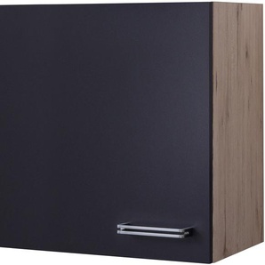 Hängeschrank FLEX-WELL Antigua Schränke Gr. B/H/T: 60 cm x 55 cm x 32 cm, 1 St., grau (anthrazit, san remo eiche) Hängeschränke (B x H T) 60 54,8 32 cm