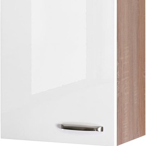 Hängeschrank FLEX-WELL Florenz Schränke Gr. B/H/T: 50 cm x 89 cm x 32 cm, 1 St., weiß (hochglanz weiß, sonoma eiche) Hängeschränke (B x H T) 50 89 32 cm