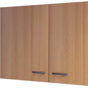 Hängeschrank FLEX-WELL Nano Schränke Gr. B/H/T: 100 cm x 54,8 cm x 32 cm, 2 St., braun (buche nachbildung) Hängeschränke (B x H T) 100 54,8 32 cm