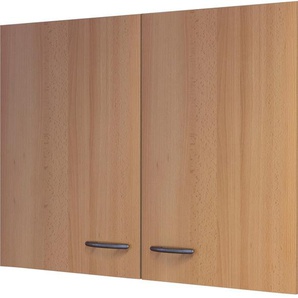 Hängeschrank FLEX-WELL Nano Schränke Gr. B/H/T: 80 cm x 54,8 cm x 32 cm, 2 St., braun (buche nachbildung) Hängeschränke (B x H T) 80 54,8 32 cm
