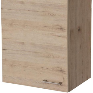 Hängeschrank FLEX-WELL Riva Schränke Gr. B/H/T: 60 cm x 89 cm x 32 cm, 1 St., braun (quarz cubanit, san remo eiche) Hängeschränke (B x H T) 60 89 32 cm