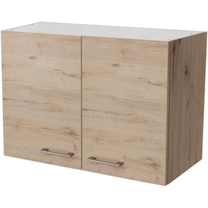 Hängeschrank FLEX-WELL Riva Schränke Gr. B/H/T: 80 cm x 54 cm x 32 cm, 2 St., braun (quarz cubanit, san remo eiche) Hängeschränke (B x H T) 80 54,8 32 cm